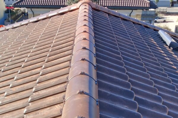 copertura tetto a falda tegola marrone locarno